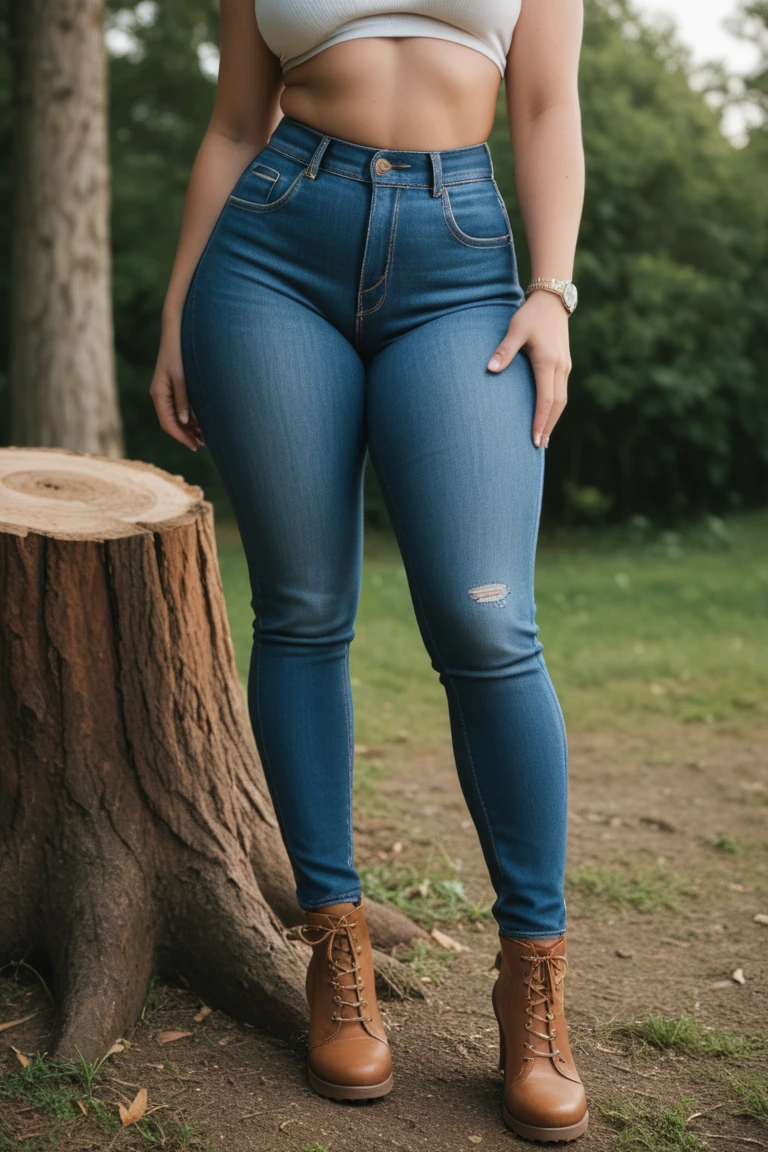 Ultra-realistic capture, Highly detailed, High resolution 16k close-up of human skin. Skin texture must be natural, With such detail that pores can be finely identified, Skin should look healthy, In a uniform tone. Use natural light and color, photo realistic, Full Body Shot, full body, (perfect foot), (small feet), (showing feet), (five toes on each foot), shorts jeans, black tank top, street hat