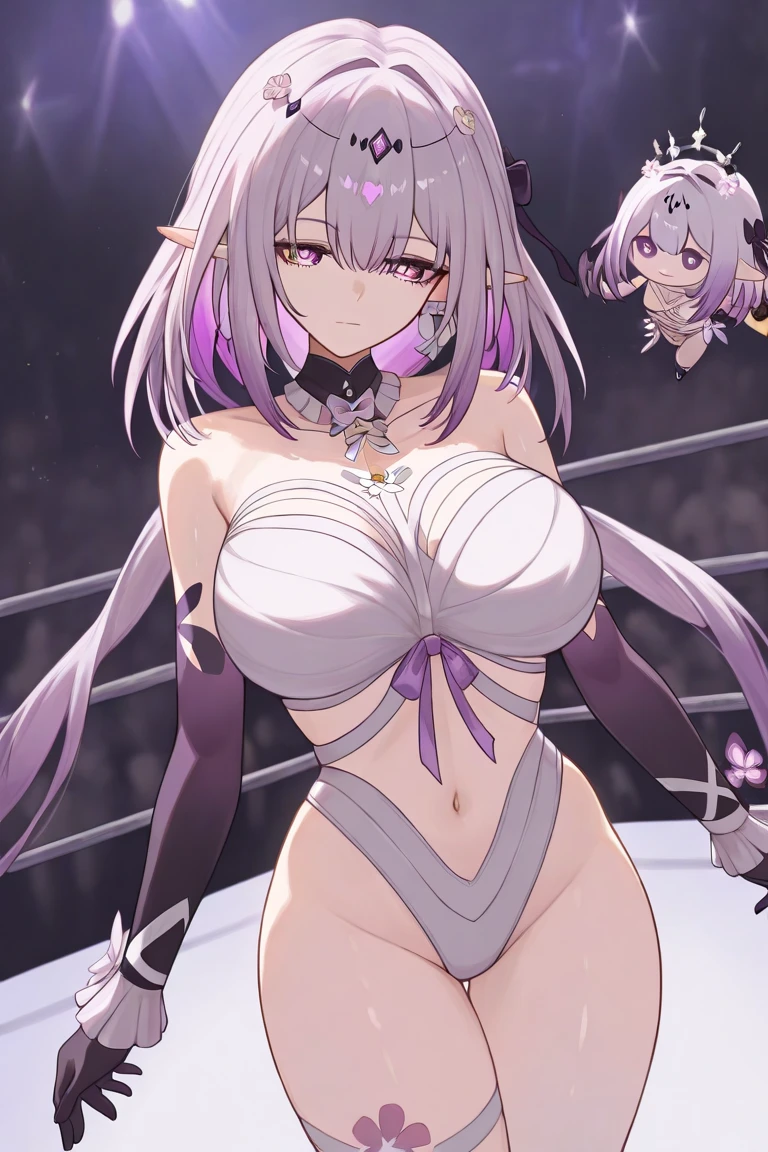 huge tits, masterpiece, ((royal dressed)), ((wing)), halo, (best quality), (solo), 1girl, reona, silver hair, purple hair , (long skirt), long hair, purple eyes, sexy woman, hair between eyes, hair ornament, vibrant colors , natural lighting, RTX, (huge tits), (detailed face:1.2), (perfect eyes:1.1) ,(photorealistic:1.1), 8k uhd, looking a viewer, outdoors, simple backround, smile, (upper body), standing pose, ((open legs), temple ruins, cleavage