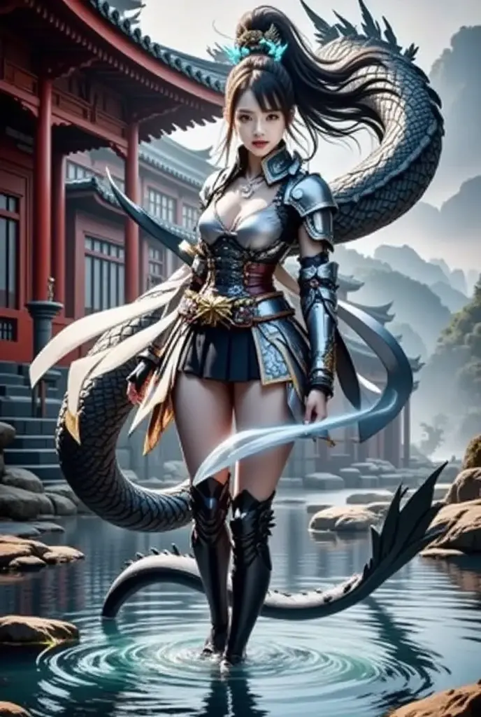 最high quality、high quality、best image quality、8K、最High resolution、High resolution、最high quality、masterpiece、RAW photo、whole photo、realistic atmosphere、(detailed face)、(fine hands、thumb1reference4)、(beauty of japan )、very nice face、beautiful face、((beautiful japanese girl))、(japanese woman), ((18 year old beautiful girl))、(glossy black hair)、(long straight hair)、(ponytail)、slim style、shiny skin、fair skin、beautiful skin、whole body、(Depiction from head to toes)、realistic human skin、realistic human body structure、perfect body, perfect face, perfect hands, perfect fingers, perfect lips, perfect eyes,perfect teeth、perfect background round, soft natural light、Interior of a medieval European-style Western-style building、Interior decorated with artwork from the 1690s、 Interior of a 1600s mansion、Classic Bedroom、complex room、Classic interior、(Glass with very high transparency)、(transparent tempered glass)、(Glass that allows light to pass through)、((Made of transparent glass(dragon armor))、((Made of transparent glass(Dragon Helm))