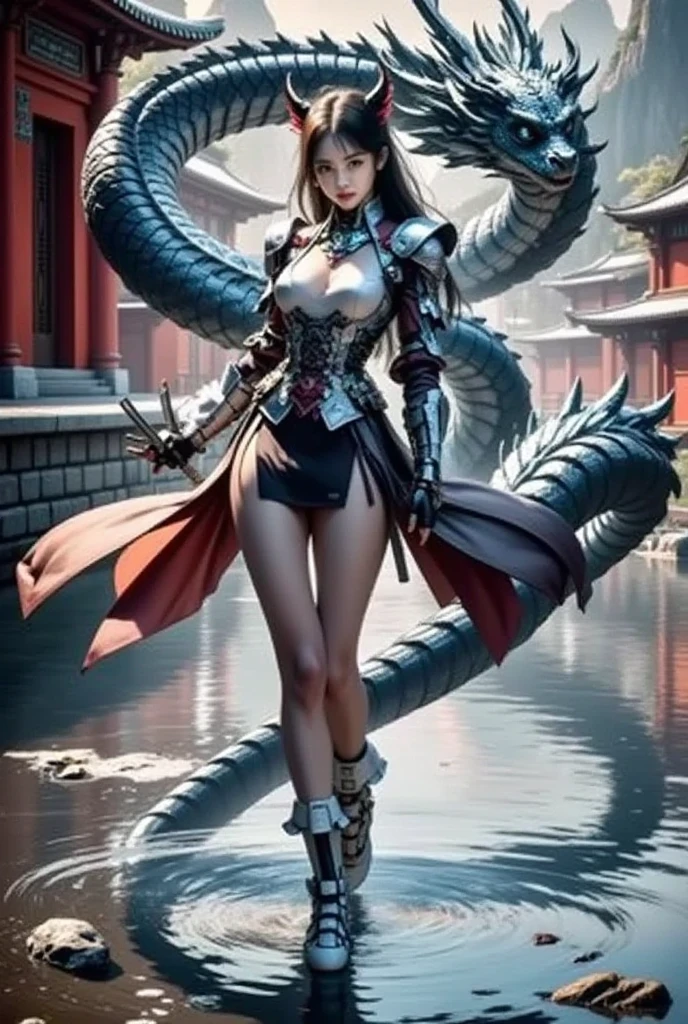 ((masterpiece:1.4)、(top-quality:1.4)、(reallistic:1.7))、Otherworldly mercenaries、Beautiful Beautiful Girl Mercenary、Super beauty、Sexy Daughter、1girl in、Uniforms suitable for combat、latex shiny、Latex bodysuit、age19、Super Ultra Ultra Bikini、Looking Back Beauty、Outstanding style、Slender Abs、Anatomically correct limbs、Anatomically correct body structure、Realistic standard body shape、beauty legs、Beautiful ass、A detailed eye、beautidful eyes、Raw photo、red-lips、Red boots、a choker、a necklace、耳Nipple Ring、The world of otherworldly mythology