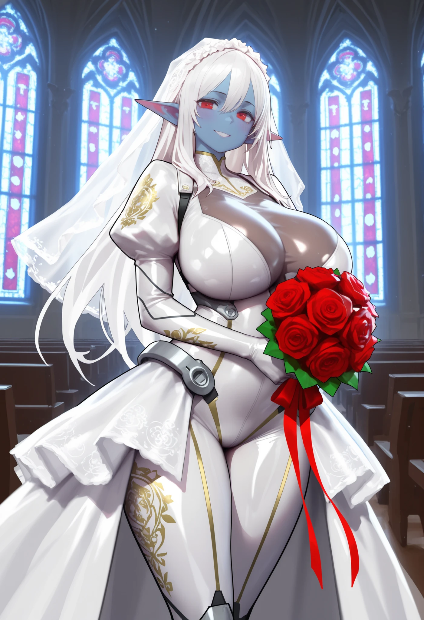 alien,a father (he had been brainwashing by his second son,crossdressing,Sex with his second son every day, wear sexy Wedding lingerie,bride of his second son,have one's first night,,swear live as the wife of his second son for life) ,an empty abandoned church,in front of the confessional table