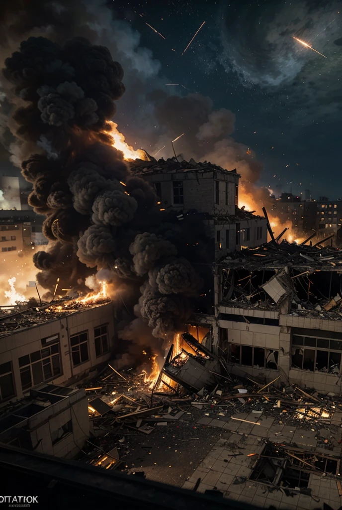 Microsoft headquarters in flames, destroyed by missiles with the corpses of the company's directors and CEO scattered on the floor.
