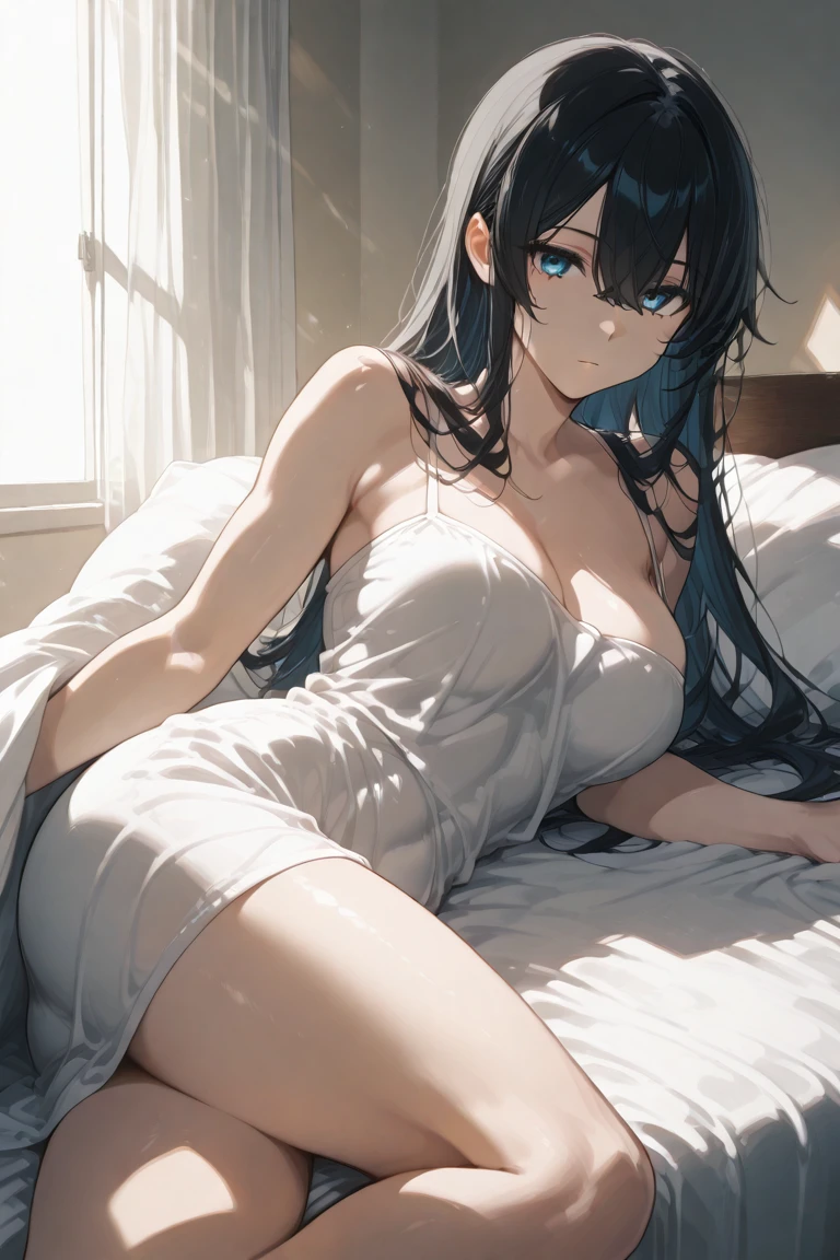 ultra-absurdres-Top quality by artist God, ultra-detailed, high resolution, anime moe artstyle, best anime 8k konachan wallpaper, pixiv contest winner, perfect anatomy,break, 1girl, (Please draw a girl dressing in bedroom alone. )break,(Solo,little female, _face,14yo),glasses, small breasts, beautiful (well-shaped) breasts, (white bra:1.1), navel, groin, butt, small black eyes, beautiful detailed eyes, well-proportioned iris and pupils, highres detailed hair, sweat, expressionless,(moaning:1.1), afterglow, after masturbation, pajama,(dressing, open clothes,open pajama,underwear,),(white bra lift:1.2),wet white panties,pussy juice, heavy breathing, steam breath,(Detailed Lighting), (Detailed background),indoors, bed, in the bedroom. break,super detailed skin, shiny skin, Best sexual lighting powered by famous artist, 8k,beauty illustration,photoshop_(medium),very aesthetic,break,((artist:takeuchi_takashi )), artist:clamp ,artist:carnelian ,artist:kantoku ,