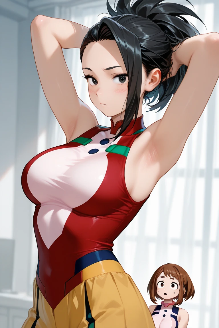 Beauty Pervert Lewd Martial Artist Peace sign towards the camera Provocative face Onapet Magazine Cover Playmate Short Hair Pubic hair sticking out of pants Obedience Gravure idol Mizuki Tono Brown skin Spread your legs