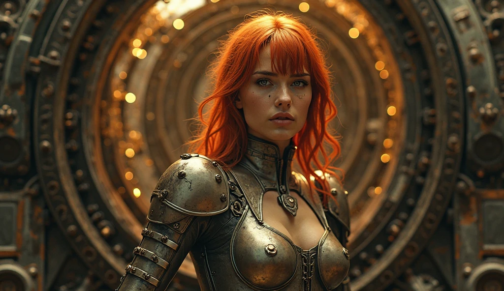 full length photo of scarlett as a steampunk amazon warrior, highly detailed, 4 k, hdr, smooth, sharp focus, high resolution, award - winning photo, <lora:scarlettJohanssonLora_v10:1>