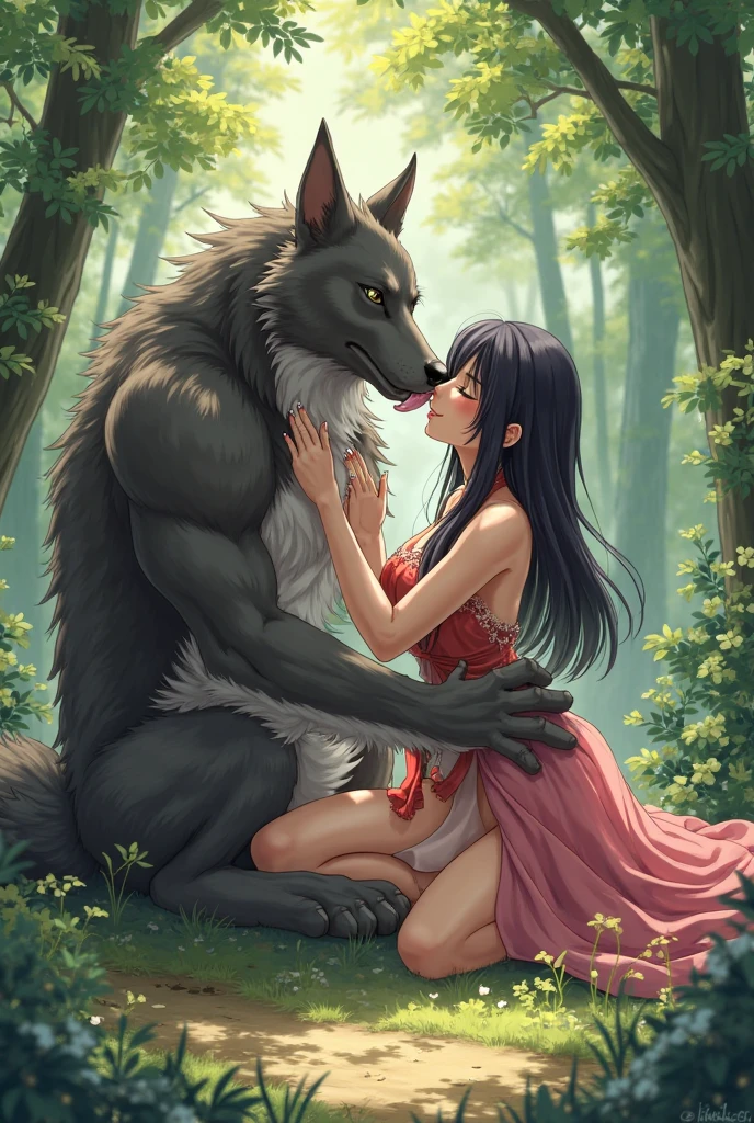 solo girl, human girl, black hair, long hair, kimono, white kimono, scarlet hakama, torn kimono, bestiality, on all fours, animal wolf, loads of wolves, huge wolf cock, huge wolf penis, sex with loads of wolves, sex with huge wolves, double penetration, hard sex, penis as thick as an arm, dick as thick as an arm, (huge penis: 1.6), in girl's pussy, girl's belly bulging with cock, loads of cum, girl's ahegao, outdoors, zoo