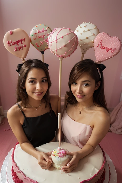 It's a birthday party for two sisters who are twins. It should have a vintage/retro style and leave space to put their names, date, address and time.