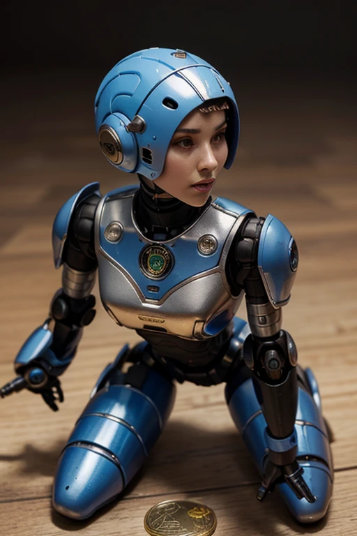humanoid robot with a sleek design, equipped with a large coat full of compartments and pockets, backpack attached, short curly hair-like wires, modern thick-rimmed glasses for sensors, sturdy and stylish metallic legs resembling boots, confident and determined posture, soft and natural lighting, realistic textures on the coat and backpack, high resolution and image quality, vibrant colors and well-defined contrast, against a 100% white background"