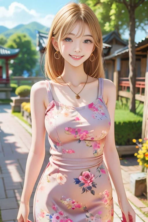 highest quality, masterpiece, Ultra-high resolution, (reality: 1.4), Original photo, 1 female, mature, Smile, short hair, Plump body, , Cinema Lighting, From below, 