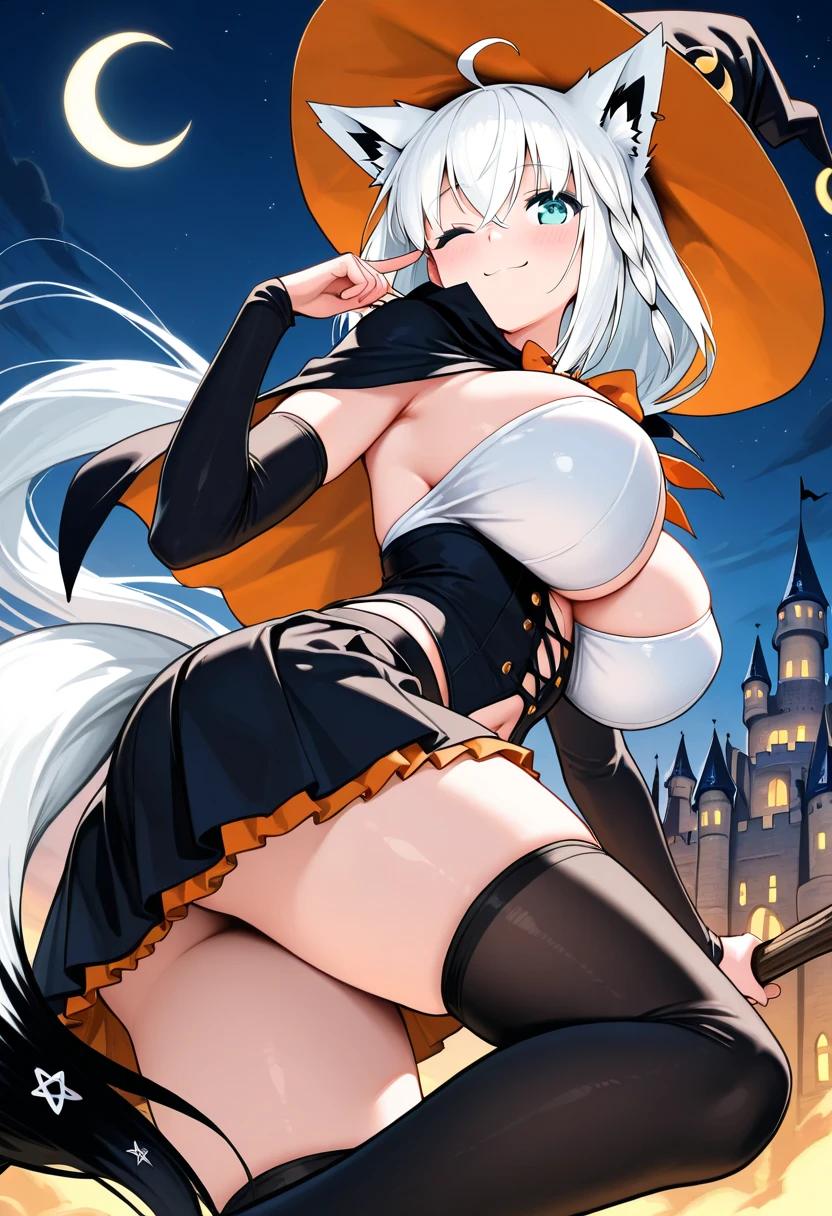 witch, big breast, suggestive pose, sexy dress