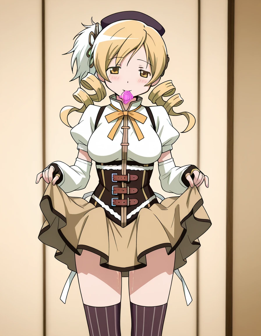 Anime, girl, cute girl, slave, maid, maid uniform, shoes, slave collar, shackles, cold, runny nose, nasal mucus, snot, snot from the nose, handkerchief, you need to sneeze, sneeze yourself, sneeze snot from your nose, desperately want sneeze, cover your nose with your right hand, urinary incontinence, peed, need to pee, pee yourself, pee, pee yourself, cry, really desperately want to pee, scat, diarrhea, crap yourself, need to poop, need to poop, poop in your panties, poop yourself, poop, sneeze, pee and pee yourself: 1.3), desire to sneeze, desire to pee, desire to poop tightly covering the perineum, knees together, feet apart: 1.6), (hand between legs, leaning forward: 1.3), (shaded face, despair, anxiety, sigh, full face flush, embarrassment, looking away: 1.5), (girl can't stand up straight: 1.5), full body, (ultra detailed face, best quality: 1.5), ( from the side), standing, living room, full height.