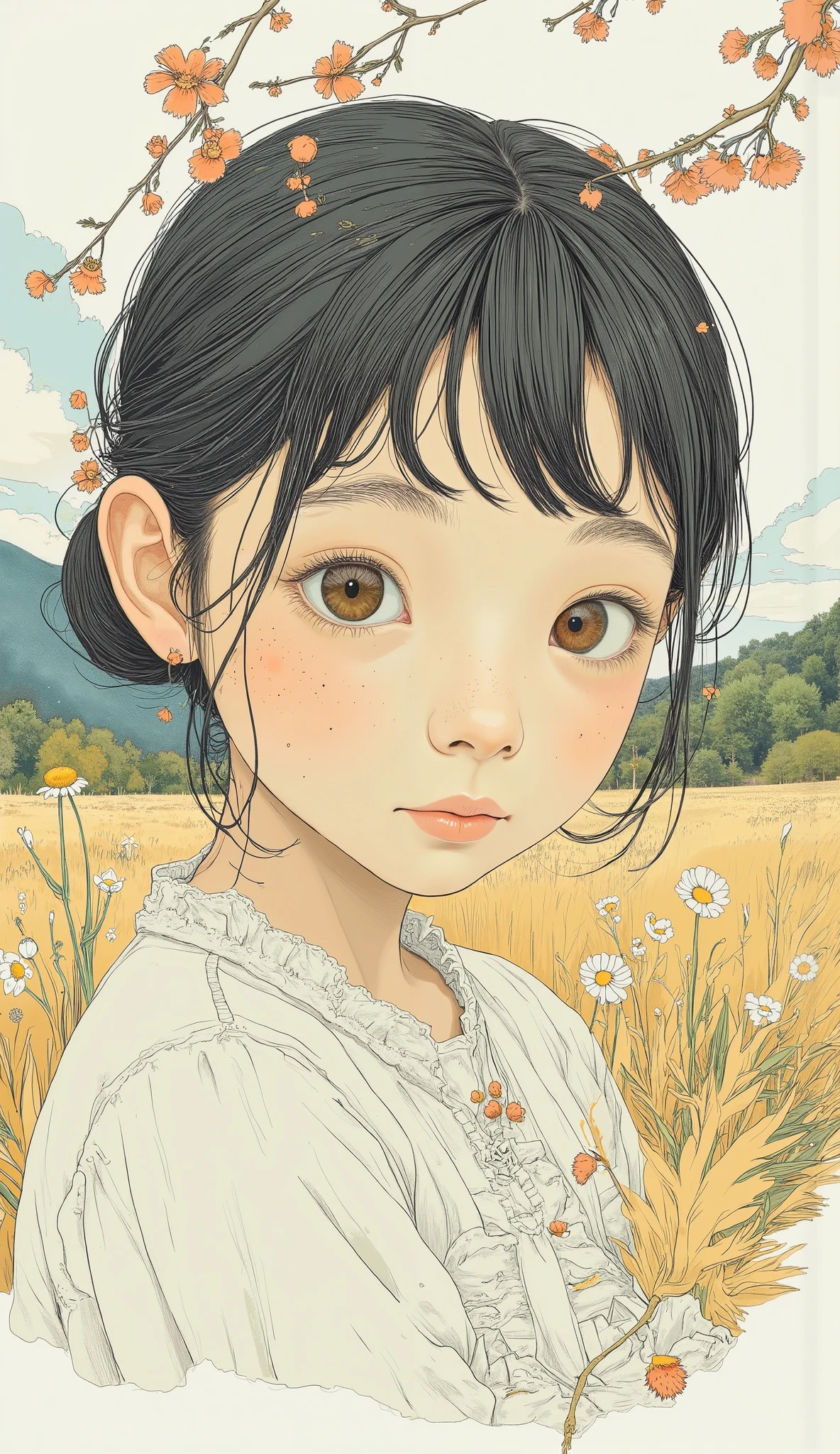 Girl Illustration . snm.