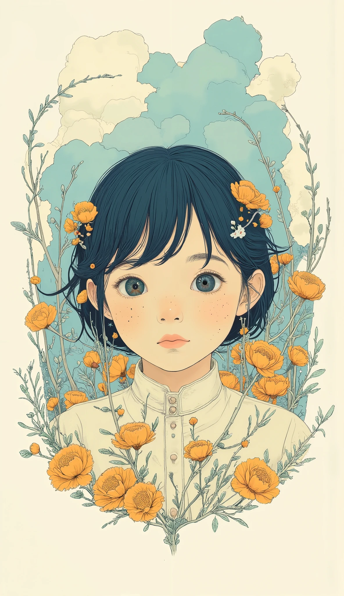 Girl Illustration . snm.