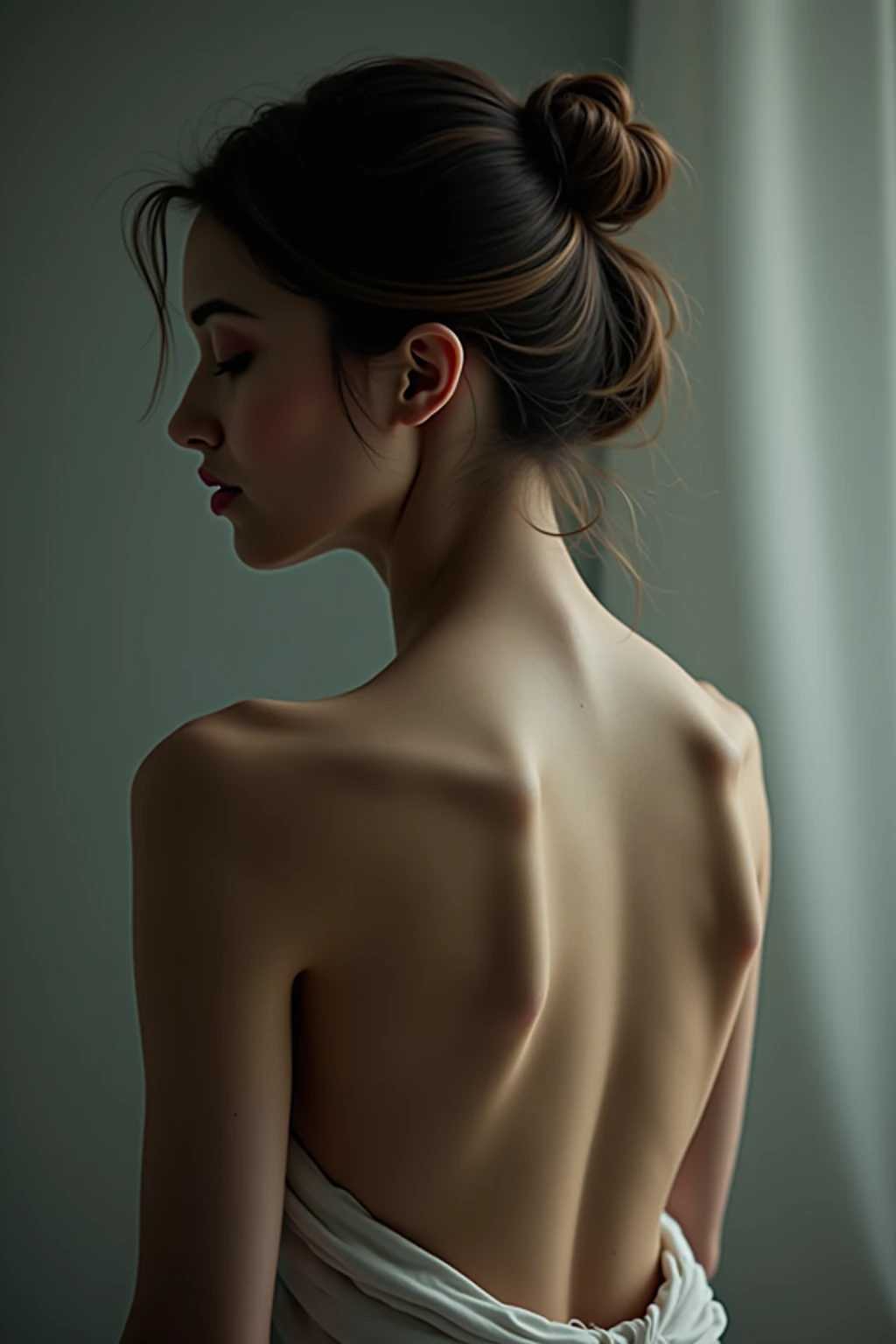 Beautiful girl naked、Rear view、Constriction、Top image quality、masterpiece、top-quality、a picture、Boob coordination