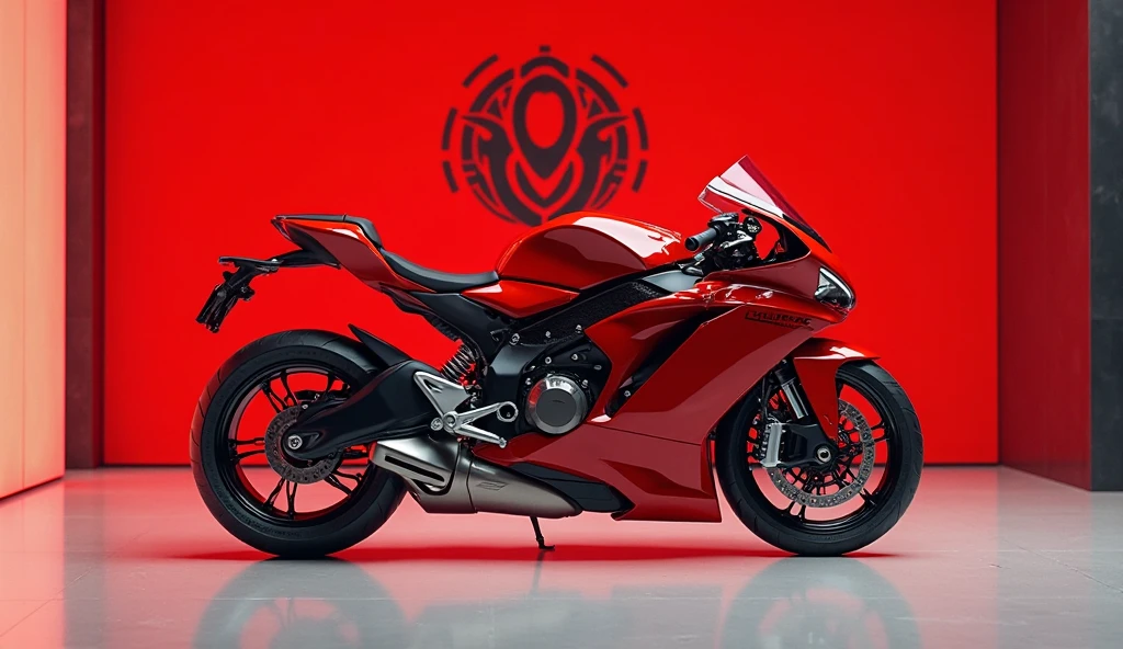 Motor CBR Repsol 1000rr, there is a psychopath written on the hood of the motorbike and there is a picture of a skull on the hood of the motorbike 
