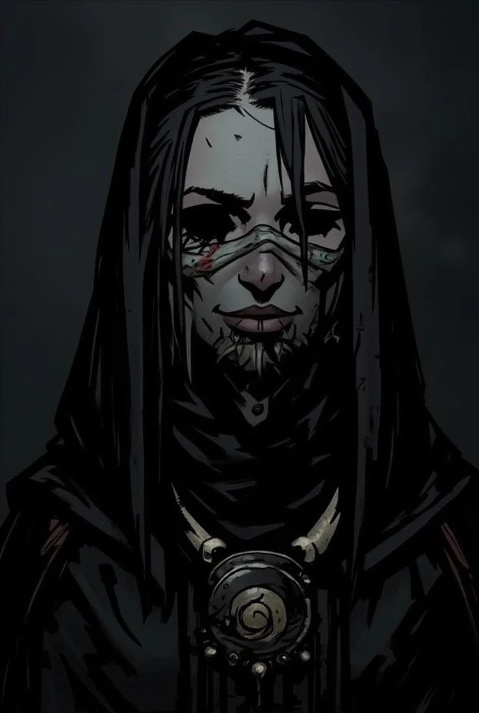 {-erro_de_anatomia:1.0} The Punisher, Nightmare before Christmas style, (masterpiece, best quality), (perfect hands), (hyper-realistic:1.6), (detailed face), (award-winning), (sharp), (8k resolution), (cinematic lighting), colors: dark and gloomy, (haunting), (intense expression), (detailed skull emblem), (eerie atmosphere), (comic book vibe),(gritty), (dramatic shadows), (dynamic pose), (ominous vibe), (artistically rendered), (sinister), (captivating), (gothic), (mysterious settinoody color palette), (expertly painted), (uneasy feeling), (intricate detailing), (sinister smile), (foreboding), (captivating eyes), (horror elements), (captivating composition), (impressive anatomy),(striking contrast), (foreboding mood), (exquisite craftsmanship), (intriguing character design), (nun), classic nun wear, brown eyes,