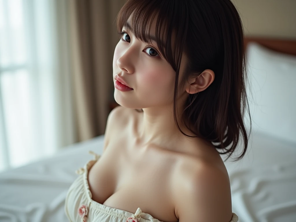 （（（（（（All Nude））））））（（（（（（（（Nipples、pubic hair））））））））1girl in,Very beautiful 16 year old Japan woman、beautidful eyes、cleavage of the breast、the wind、cloudy ash sky、Night has come and a squall is falling.、Body like a model、JumpHigh-level image quality、Top image quality、Looking at the camera、Focus on the eyealdives、shores、Relax on a bed, Moonlit Night、She gets on all fours and masturbates, feeling pleasure and looking pleased.