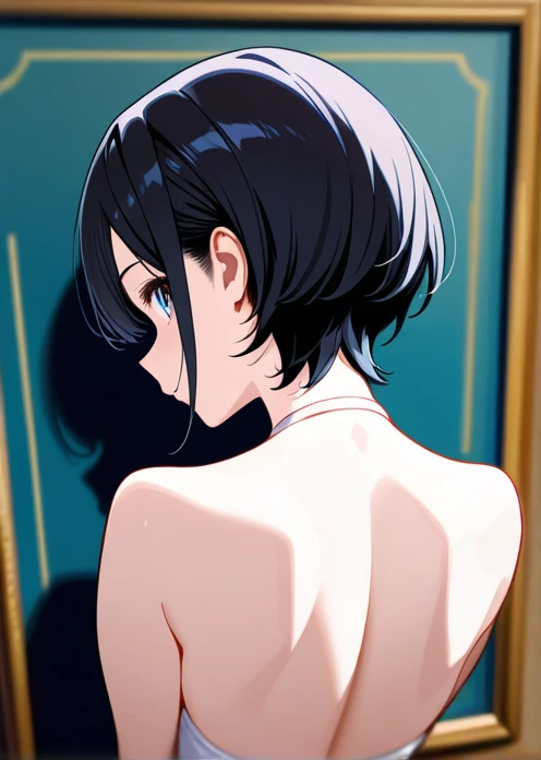 Nude girl, portrait of akeno
