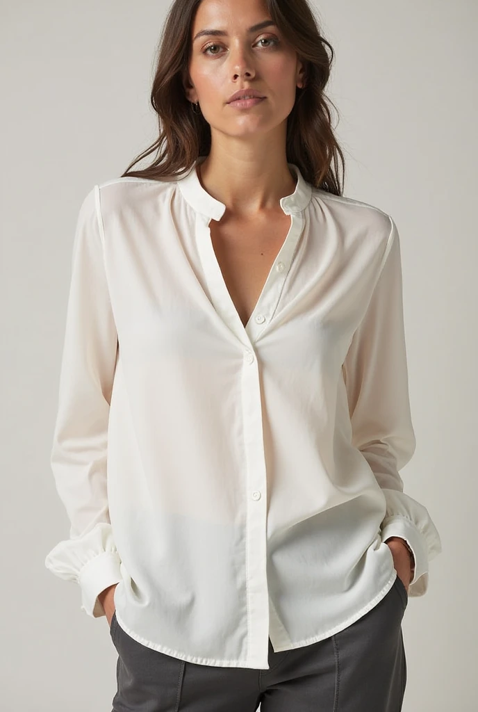 White round necked long sleeve  in store HD