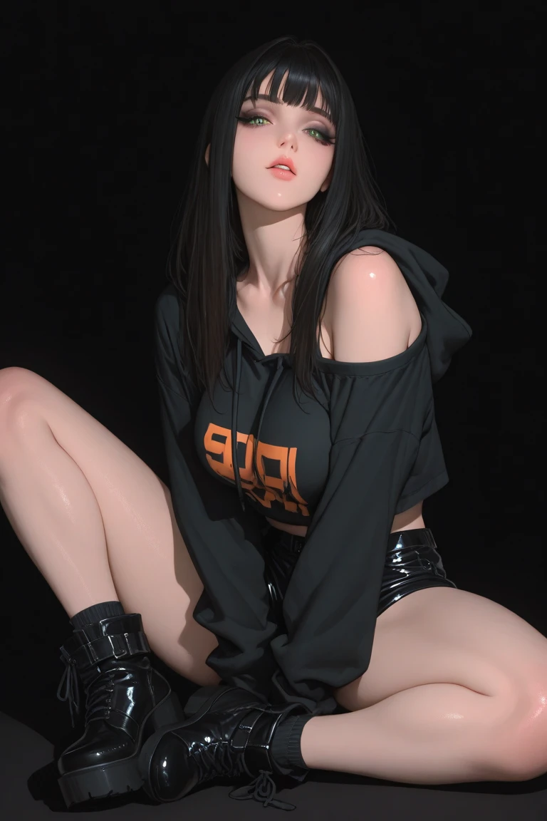 (masterpiece, 8k, ultra high definition: 1.3) Black Riding Hood, (Giant :1.2)