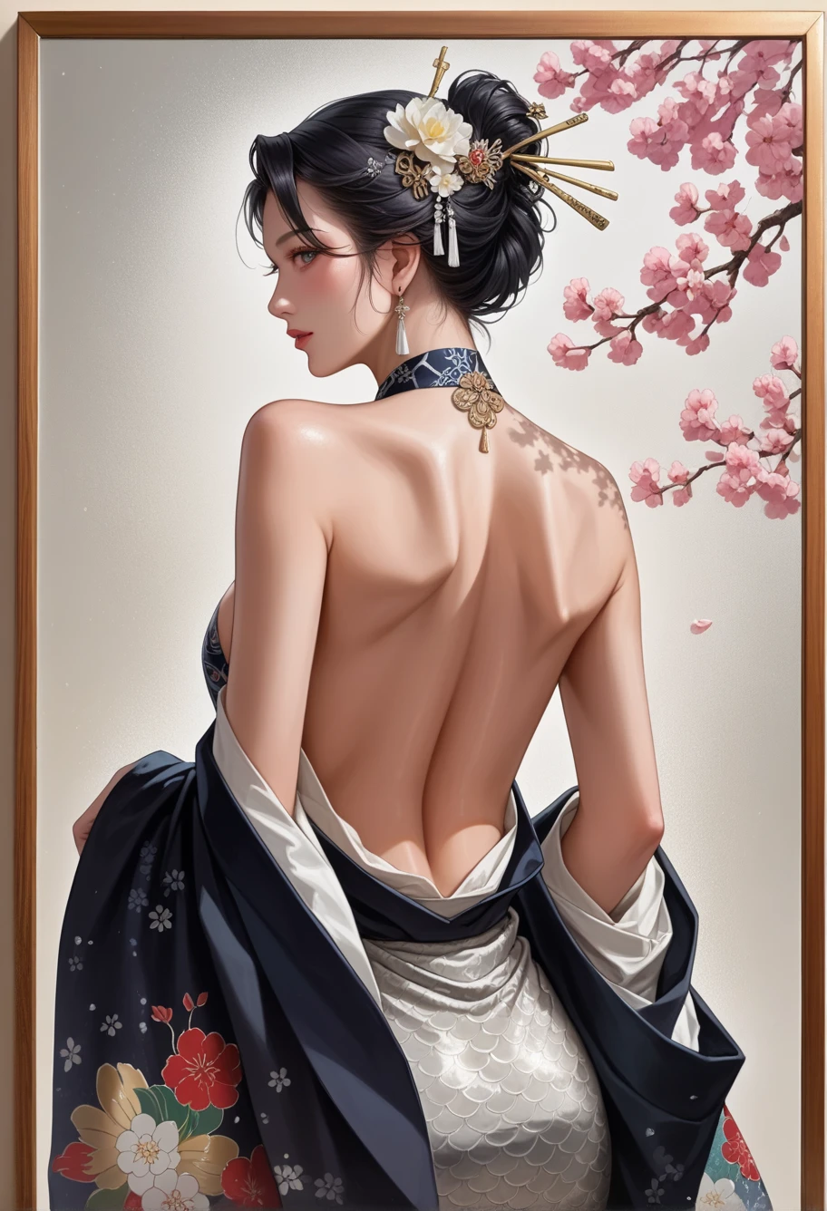 Chinese traditional ink body art style, (Use simple lines to outline a woman’s graceful figure),Take a step back, undulating lines, Thick and thin lines, (body art),
line art, Black and white painting,character drawing,line art,lyrical abstraction, Fountain Pen Art,Gel Pen,crayon art,