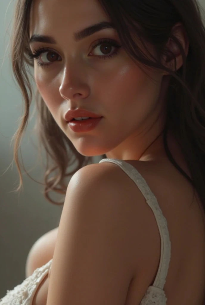 (((ultra realistic))) Photo, Masterpiece, Superior quality, (pale skin), (ultra detailed face and eyes.:1.2), 1 girl, adult, ((in a size too small tight lingerie)), strapless bra, ((very heavy eye makeup, pink mascara)), ((labios falses detallados)), ((rosa wavy hair)), ((stylish hairstyle)) , (({Huge|gigantic|Big|Huge|Mega|false} raised breasts)), (very thin waist). ((escote muy Big)), Sesión de Photos, (suave) Turning on, (The game of lights and shadows), depth of field, bokeh, (Special attention to leather details.: 1.2), (Atención especial al Huge tamaño de los senos.: 1.2), (((Special attention to the size of extra tight clothing.: 1.2))), Detailed texture, skin pores, Oily skin. (?????? frame atmosphere.. Color range: violet, rosa, Tons), DR, ((film grain)), ((good heavens)), (Glare), ((upper body body)) , ultra detialed,
