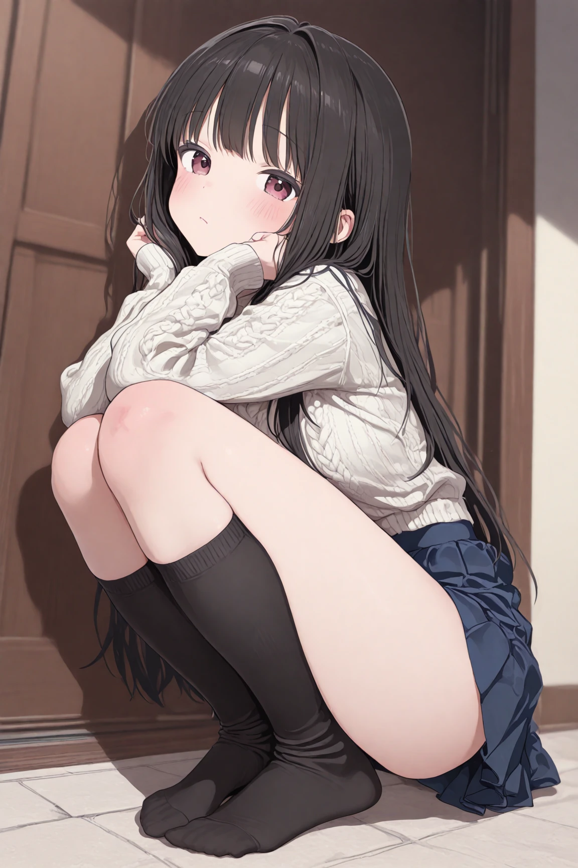 photo realistic, (masterpiece,best quality:1.4),(8k,raw photo,photo realistic:1.2),Not Safe for Work, detailed skin,detailed face,1girl,Japanese princess, cute face, super resolution,retro realistic details Illustration,,{{{elaborate, intricately,fantastic,delicately,tremendous,meticulous,minute,incredibly,obsessed,artisan's,subtle,virtuoso,skillful,vibrant, vivid, complex}}}, clearly focus edge, fresh natural gradation, best quality, amazing quality, very aesthetic, absurdres, (((full body))), (((head rest))), ((1girl, sitting,by the window, in the room, gaze out, the window on, snow day)), ((through the window:1.2)),nostalgic, Not safe for work,
BREAK
ALL Nudi-ty, nudi,bareness, (((No Panties))), (((twat))),(((top-less, small breasts, nipp))), (a teenage girl:1.3),14-yo, (((sitting on the floor grasping one's knees,spread legs))),(((cunnus))),(((hair of pubis, Not safe for work))),(((spread puss-y))),(((1girl fingering twat,Not safe for work))),anus, OPEN Twat,spread puss-y, (small breasts:1.25),light smile,(tilted head:2.0),(both elbows on the bay window:1.6),(put chin, on own, both hands:1.6),(wearing, Winter Japanese clothes:1.1),(looking at viewer:1.5),(closeup to viewer:1.5), medium bob, (blonde hair), ((wavy hair)), shimmering eyes, Blue eyes, long hair, , beautiful hands, neck ribbon, baby face, twinkle in the eye, braided bangs, ((pastelcolour)),
BREAK
((exterior shot:1.4)), (((snow day))),