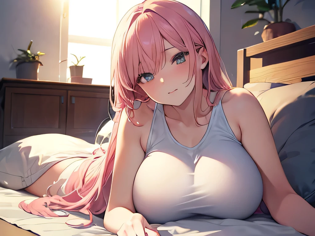white and pink sports bra、Black open front jersey、Dark bedroom at night、Sexy evil smile、Evil Female Executives、Adult、Sexy pose、Kneel、Amitants