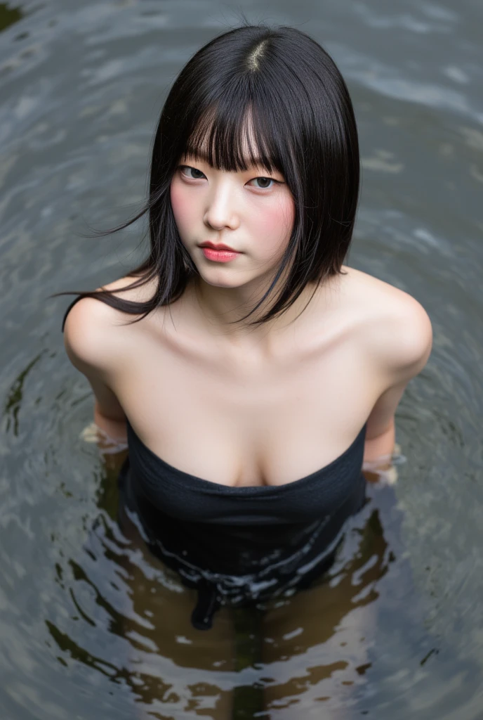 nude、巨乳14歳nightの路地裏,puddle、night、forest