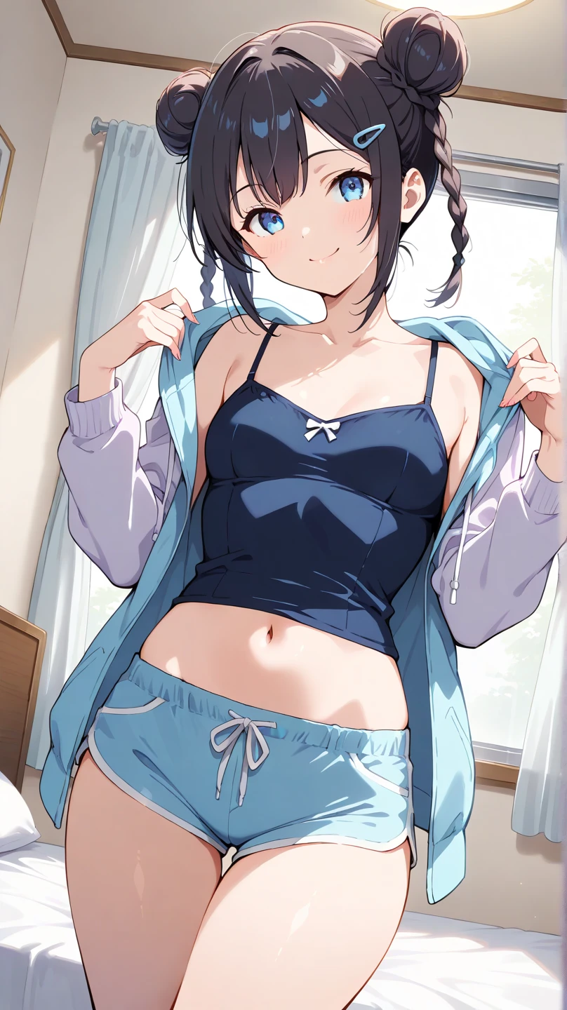 (((ultra detailed, The best quality, 8k, HDR))), ((woman, tight underwear, white, perfect body, crotch gap)), (small, cameltoe ((mark))), room