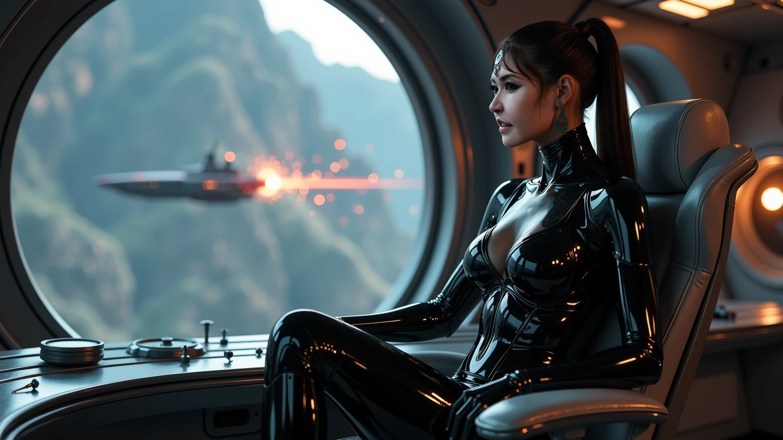 (8K、top-quality、​masterpiece:1.2)、(reallistic、Photorealsitic:1.37)、The ultra-detailliert、superrealism、Anatomically correct woman、Female robot、Mechanical fuselage、Cable Tubing、wiring、mechs、cyberpunked、Lots of skyscrapers、City of the Future、maglev、Beautifully cropped backgrounds