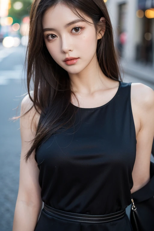 (((One girl,alone))),(Highly realistic photos, High resolution, Detailed face, Beautiful Eyes) Japanese women, 21 years old, Cute face, alone:1, Nice body, Medium chest, ,Hairstyle,  Take a photo book,the avengers,Healthy Body,Thighine Fujiko,Captivating pose