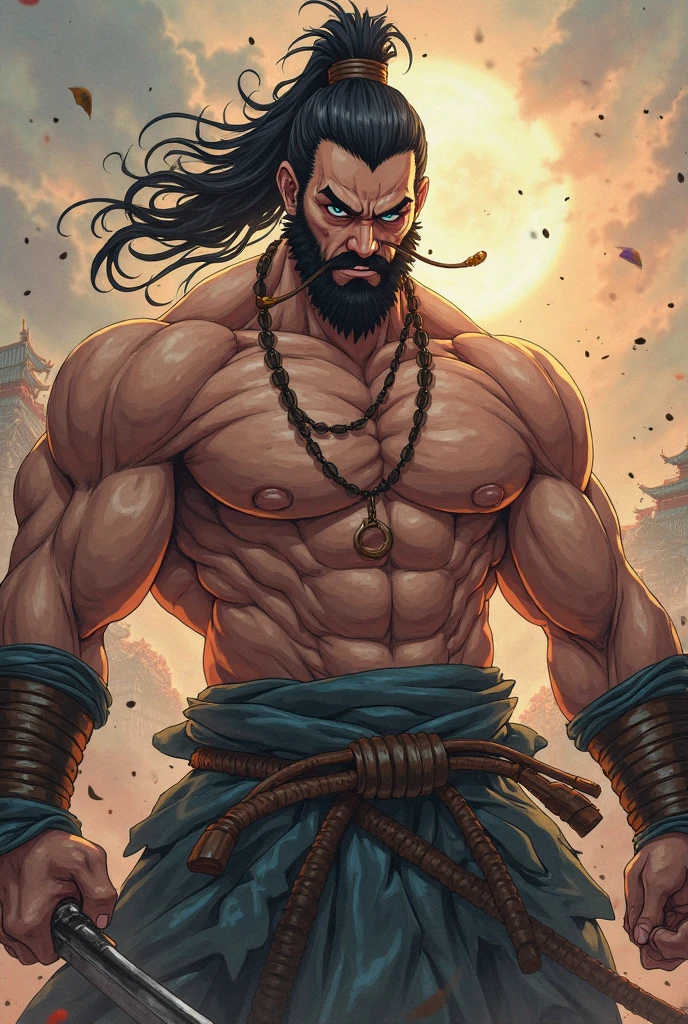 Primitive tribe strong man,Black person