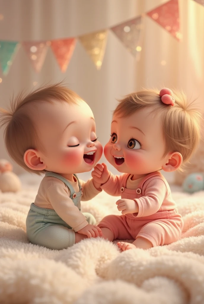 baby boy & 6 months old baby girl