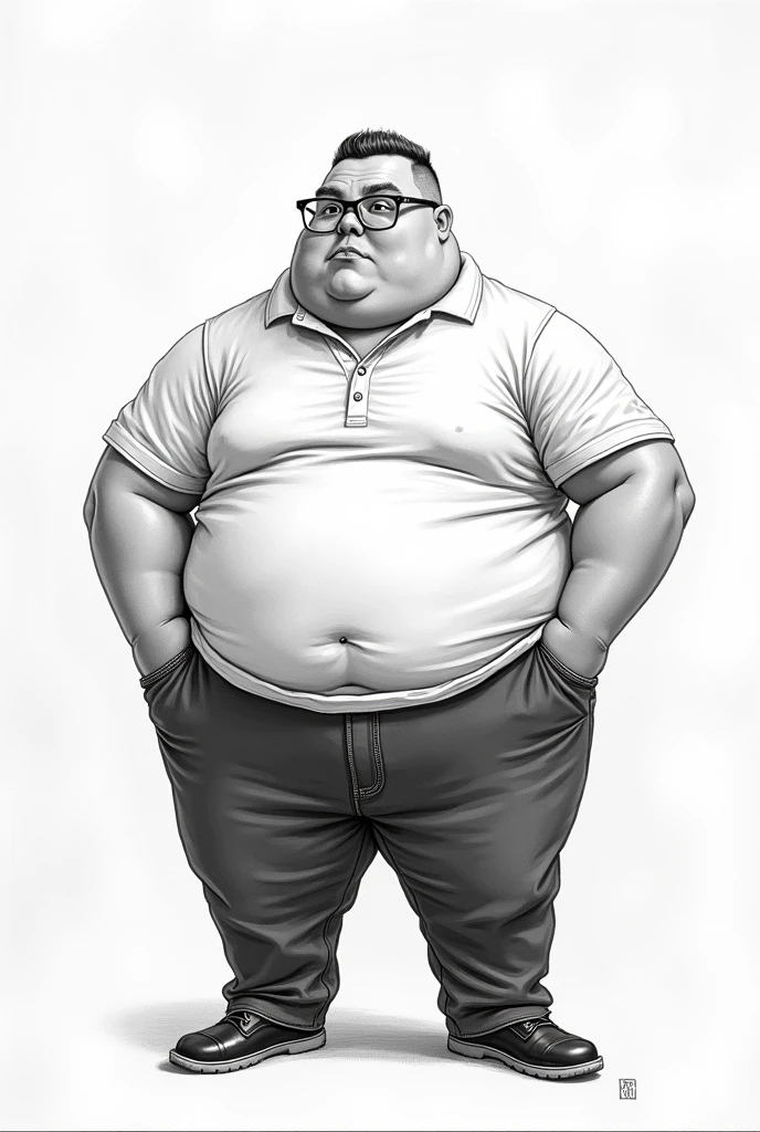 masutepiece,High quality,Highly detailed,intense scene, solid, Gritty reality setting for 50 year old sexy fat bearded man,full of sweat,Full body,Big belly,((Wearing a white shirt and white trunks)),Stunned face,Open the legs,In the darkness, Varied Camera Angles in Black Cowboy Hat, luvas preta de couro, Speedo de couro preto, botas de couro preto com esporas, , lineart, monochrome, 