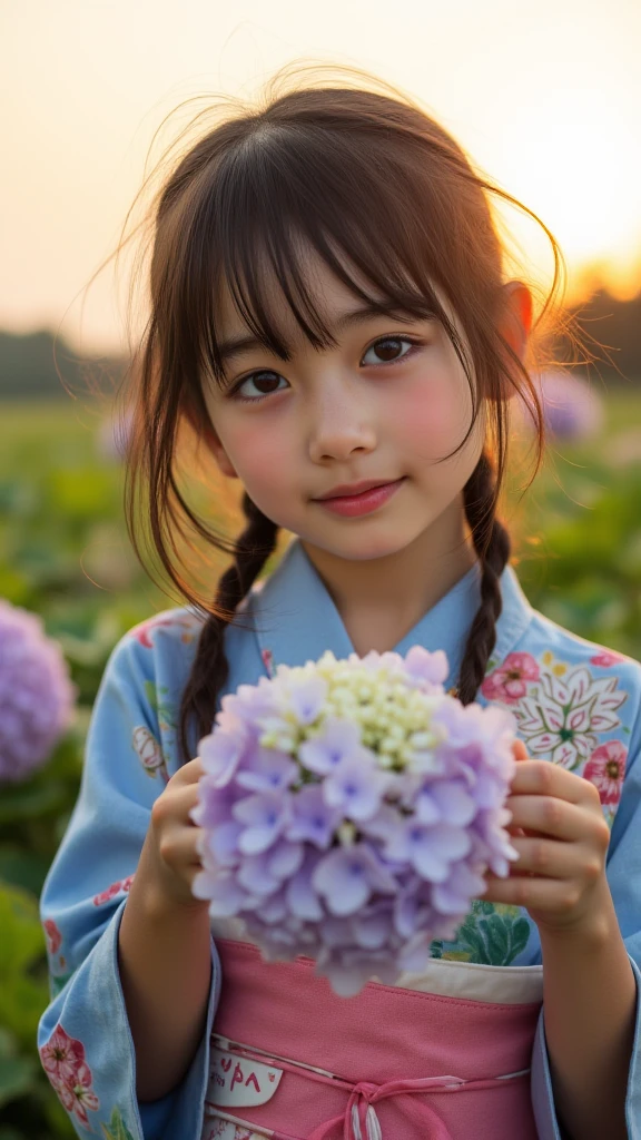 (masterpiece, high resolution, photo-realistic:1.3), (portrait of a 7-year-old Chinese child dressed in a beautiful and ornate Qipao:1.2), (her clear honey-colored eyes filled with curiosity:1.2), (flawless complexion radiating innocence:1.1), (short and neat hair framing her adorable face:1.1), (Sony Alpha 1 camera, perfect for capturing exquisite details in portraits:1.2), (paired with the Sony FE 50mm f/1.4 G Master lens:1.2), (playfully exploring a vibrant and lively flower-filled garden:1.1), (colorful blooms in full bloom all around:1.1), (a sense of joy and wonder captured in her expression:1.1), (the camera and lens combination ensuring impeccable clarity and sharpness:1.1), (the Qipao adorned with intricate patterns and vibrant colors:1.1), (the child's attire reflecting cultural richness:1.1), (a picturesque garden setting with an array of flowers:1.1), (gentle sunlight casting a warm glow on her:1.1), (a serene and harmonious scene celebrating nature and childhood:1.1), (the Sony FE 50mm f/1.4 G Master lens creating a pleasing background blur:1.1), (a portrayal of youthful innocence and cultural heritage:1.1), (the child's captivating smile radiating happiness:1.1), (a moment frozen in time, capturing the beauty of childhood:1.1), (the camera's high-speed capabilities capturing candid moments effortlessly:1.1), (the vibrant colors of the garden complementing the child's attire:1.1), (a heartwarming image of a child's playful nature in a blossoming garden:1.1).