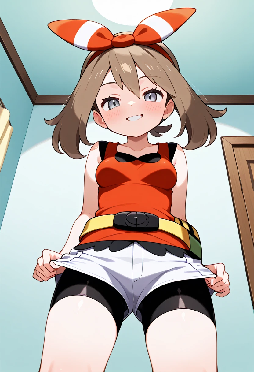 camel-toe,Haruka_城市, 8K,Perfect lighting, suns rays, Masterpiece, Perfect lighting, Masterpiece, Professional lighting, Detailed face, 1个Giant Breast Girl, Adorable, Kizi,laughingly,Tiny,ass big,The graphical curve is very good,Wear bicycle shorts on the lower body,showing armpit,Exposing armpits,Sweating of the armpits,
