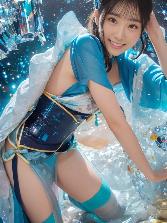 (Japan girl cosplaying Hatsune Miku: 1.4), (sweaty 4k: 1.2), camel pibe, bust top, open legs, pubic hair, areola,, troop potion, smile, (full body), open mouth, (big Hatsune Miku: 1.4), (green headset microphone, green tie: 1.2), big cosplayer, Lori's Japan cosplayer is singing on stage, Lori's Japan cosplayer is dancing on stage, Lori's Japan posing, Japan loli in cosplay, fireworks display, half-off costume, lakeside fireworks display, sensual pose, jump high, ((translucent body, smooth translucent white skin: 1.5)), Sakimi-chan HDRI, background bokeh, background gradient, Cute Loli, Japan Goddess, (Photorealistic: 1.8), (8k, RAW Photo: 1.8), (HDR: 1.2), (Shallow Focus: 1.4), (Sharp Focus: 1.4), (Clear Nipple Silhouette: 1.8), (Clear Areola Silhouette: 1.8), (Ultra Detailed Clear Silhouette of Pusy Hair: 1.8), (Crowd, Crowd: 1.0), ( firework cascade:1.4)