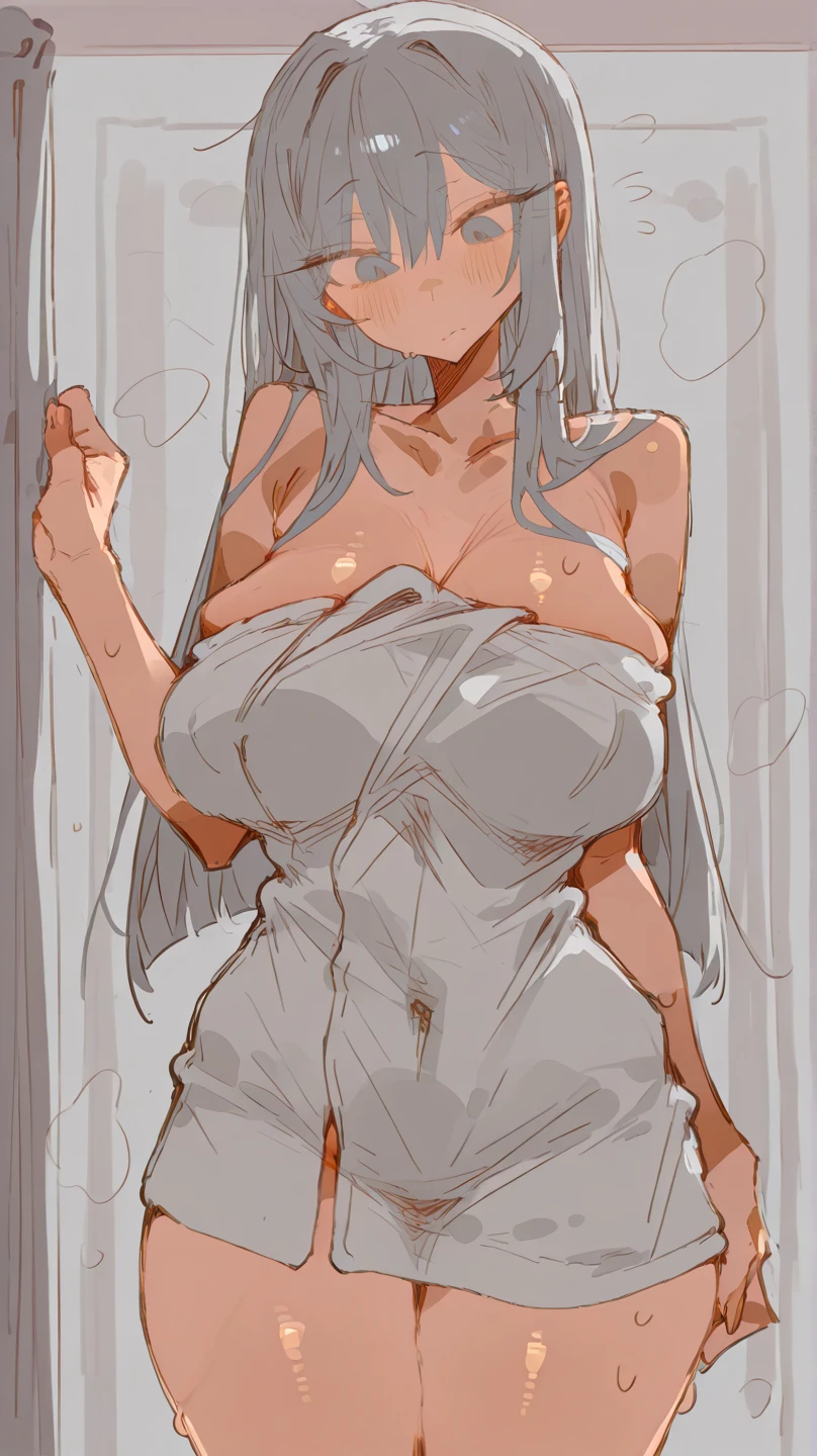 1girl, nsfw, anastasia, Blue eyes, GREY HAIR, HAIR BETWEEN EYES,, LONG HAIR, bangs,, 17years old, large Breasts, nsfw, nipple, naked, empty eyes ,Russian palace, Walking, Blank look, frozen, (Sweating profusely, Love juice, Wet Woman, female ejaculation), , crying ,crying, Naked, , (1girl) solo, Peeing, lactation, projectile lactation
