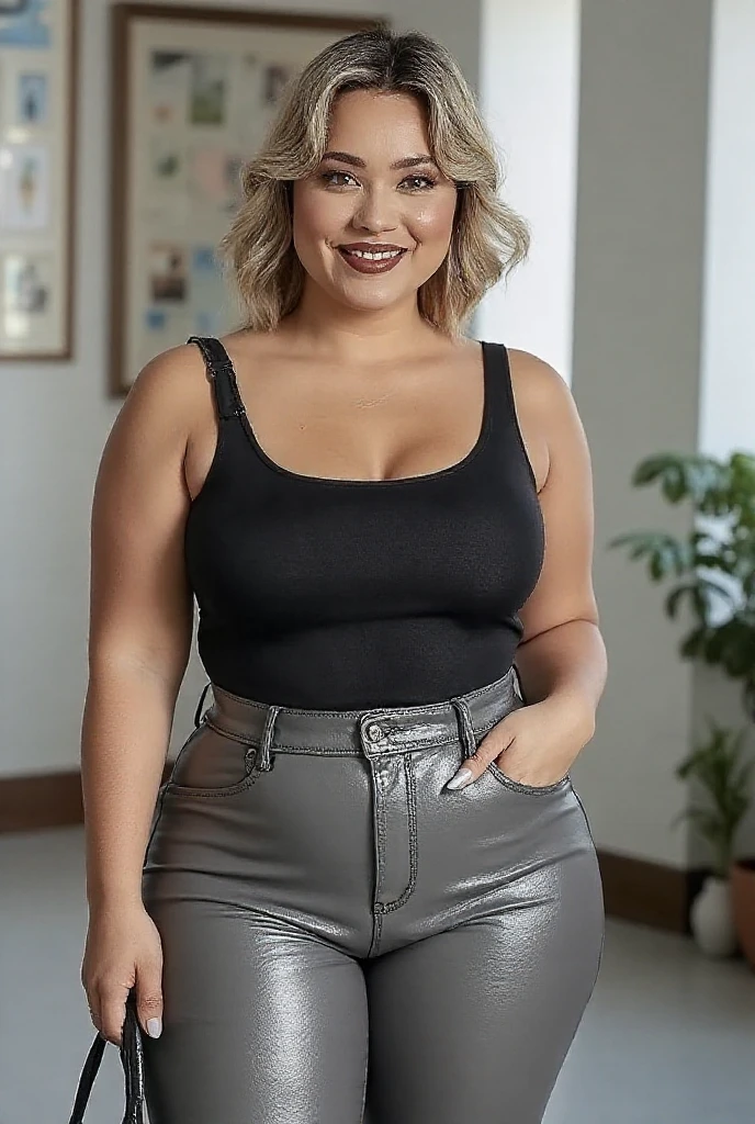 gordo, uma linda mulher de 70 anoaduro), ((vestindo uma linda SAIA JEANS CURTA PRETA detalhada)), Realista, Gordinho, rosto liso, Olhos perfeitos, symmetrical, 8K high definition, incrivelmente detalhado, intricado, elegante, arte de David Kostic e Stanley Lau e Artgerm, pele perfeita, lindo atemporal, gordo, maduro, (Seios enormes:0.8), colares, pulseiras, batom, cabelo grisalho, jardim, Vista lateral,