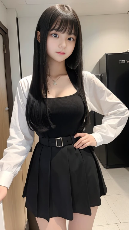 「Please create a vertical image of a gravure idol.。Please reflect the following characteristics:。」
1. **Baby Face**: Very young for his age々Successfully、Cute Face。It has big eyes and a round face.。
2. **Petite figure**: She is about 154cm tall.、 figureでありながら、Baby FaceとFカップのバランスが特徴的な体型を持っており、The catch phrase is「Legal Big Tits」It has been with。
Her measurements are B82, W52, H83.。
3. **Black Hair**: トレードマークのBlack Hairは、In a loosely curled style。
4. **fashion**: Casual and cute。
In an idol-like uniform-style outfit、Sexy swimsuit with frills。
Nipples are visible through the。
5. **smile**: 非常に魅力的で淫靡なsmile。
6. **Pause**: 躍動的でセクシーなPause。