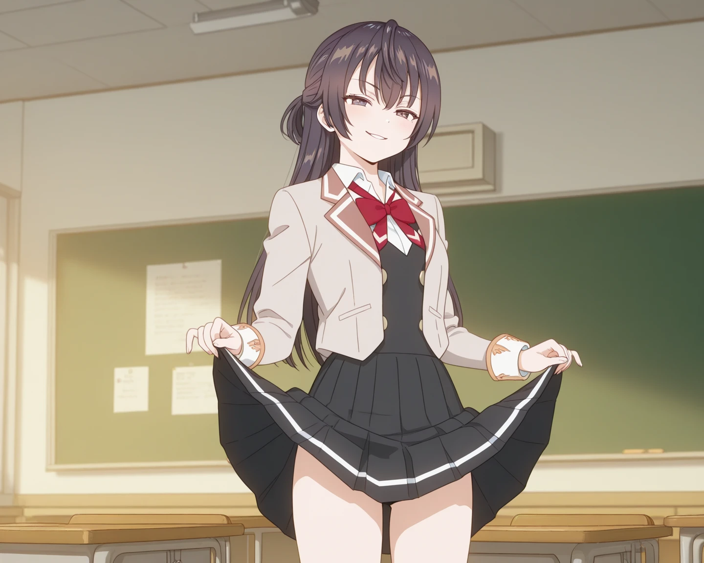 masterpiece, highest quality, Become familiar with, Focus on the characters, (1 girl:1.5), (alone:1.5), Yamada_Anna, (Long Hair:1.5), (Brown Hair:1.5), (Brown eyes:1.5)、 (Curved body:1.0), (Medium breast:1.5), (Provocative look:1.5), (Watching the audience:1.5), (sketch:1.5), (pointed:1.5), (Crouch down:1.5), (Watching the audience:1.5),Beautiful leg lines、Thighs、White panties、Spread your legs、Open your legs、Spread your legsパンティを見せつける、Blazer uniform、Ultra mini skirt、Micro Mini Skirt、Pull up your skirt、On the road、In town、intersection