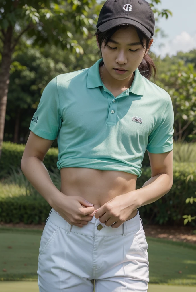 ((Top quality, 8k, Masterpiece: 1.3)), full body photo, wearing only underwear, thick gold necklace, topless top, sneakers, tattooed ((Chinese handsome guy, handsome face)), 1 boy, handsome: 1.3, strong abs: 1.1, (only wearing underwear), short hair, (standing on the grass), ultra-detailed face, highly detailed lips, detailed eyes, double eyelids