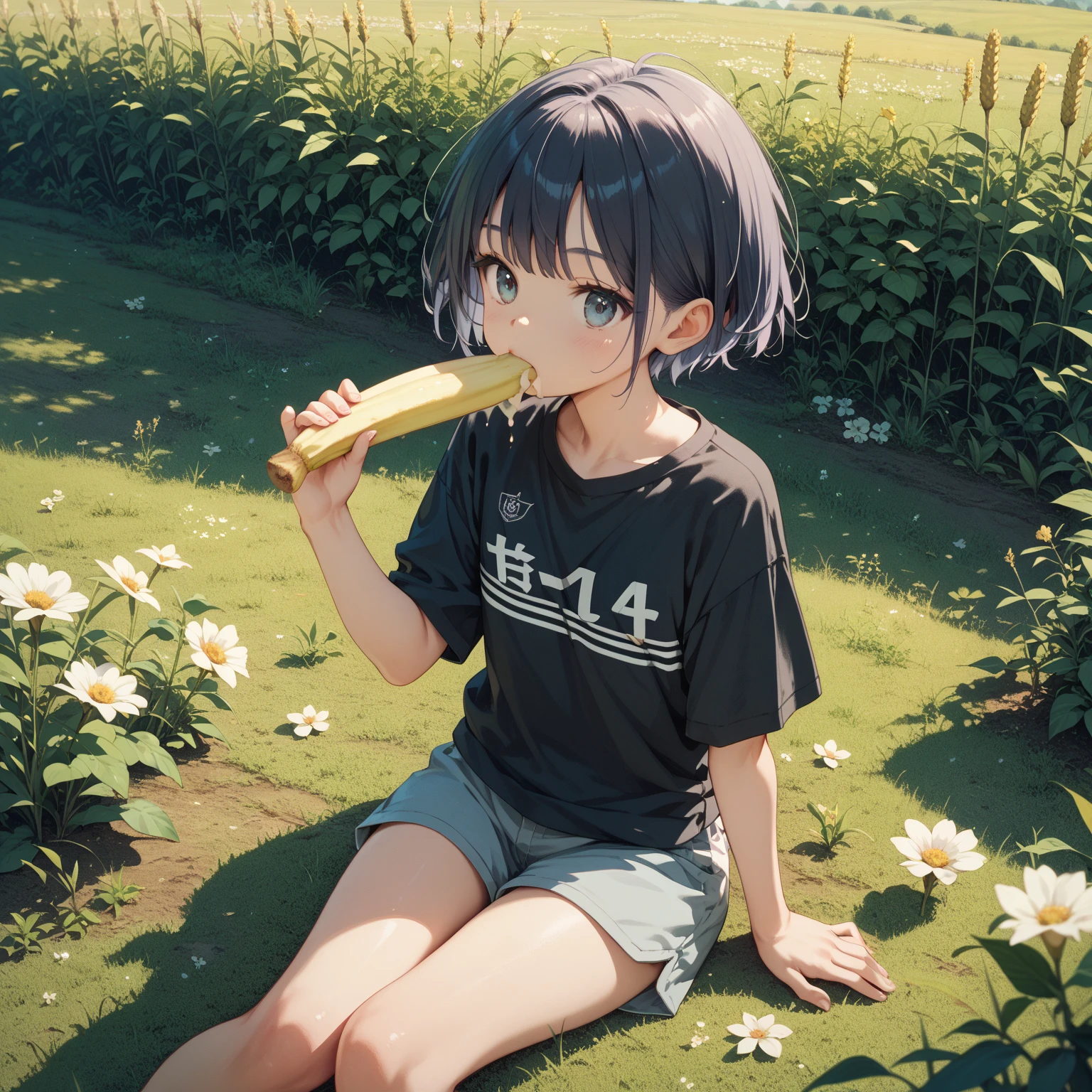 nsfw,masterpiece,8K,high school girl、cute、Bobcut、Light clothing、Short white tank top、sports、Sweaty、cute、Plain underwear、Squat、Leg spread、blush、