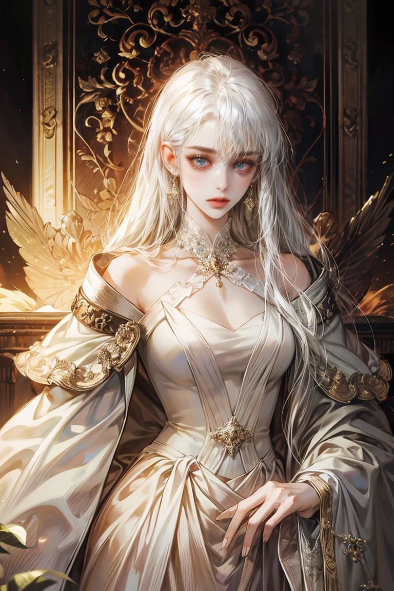 whole body, yuri, absurdres, RAW photo, extremely delicate and beautiful, masterpiece, Best Quality, ultra high resolution, 32k, hyperrealistic, ultra-detailed, perfect figure, perfect shape, detailed description, pale skin, 20 years old, detailed beautiful face and eyes, tearful mole, earring, short medium hair, wavy hair,