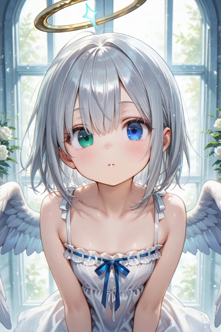 Under the tree,Starry Sky,Blue Hair,Angel,Sing