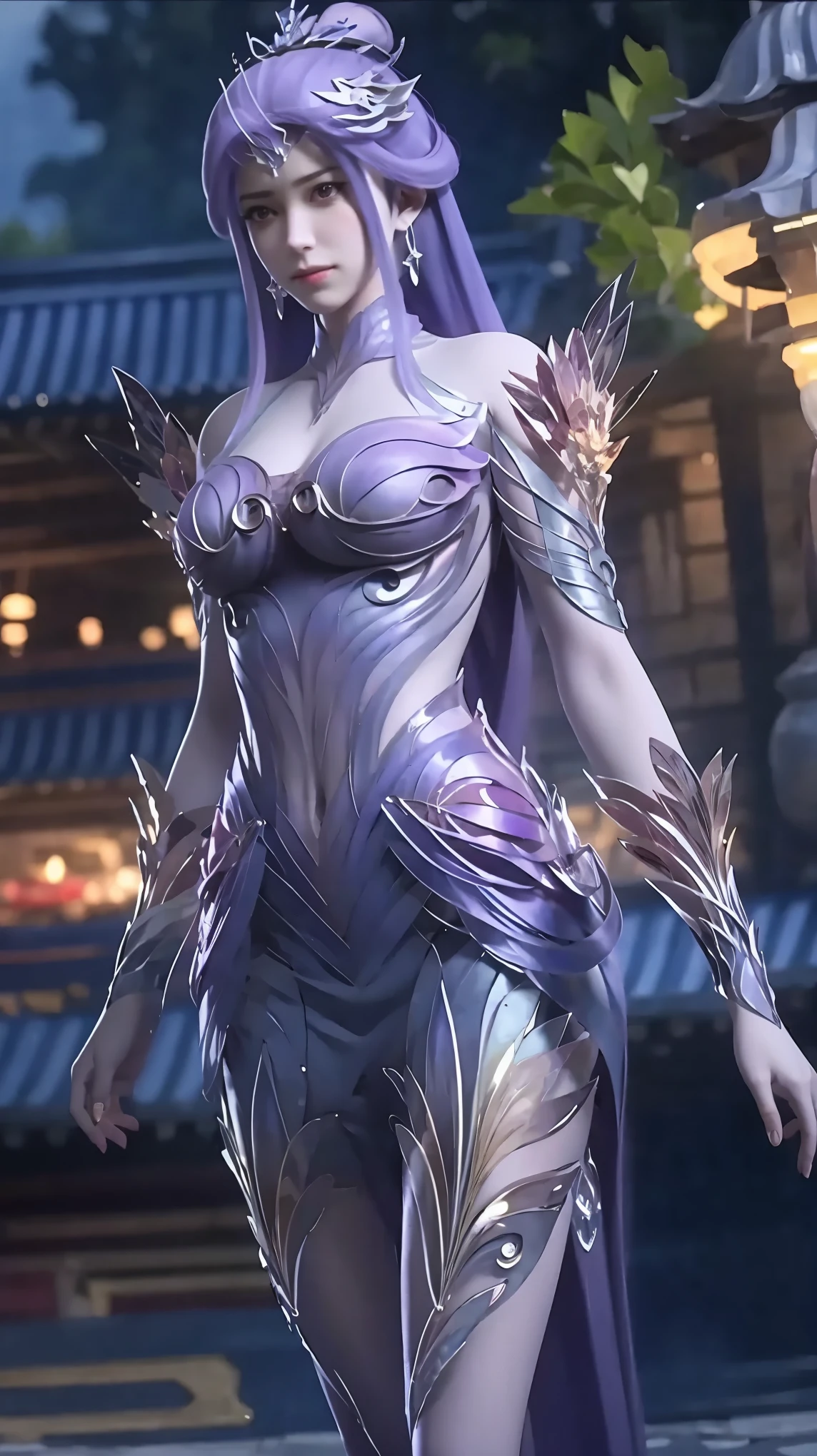 A beauty girl with black hair, 1GIRL, (PHOENIX GOLD HELM),((HUGE FAKE BREASTS,CLEAVAGE:1.5)), (MUSCLE ABS:1.3), ((MECHA GUARD ARMS,DIAMOND CORE IN MECHA:1.1)), (PURPLE MAGENTA SHINY FUTURISTIC MECHA BRA,BLACK SKINTIGHT MECHA SUIT:1.5), (PERFECT THICK BODY, GLOWING BODY SKIN:1.1), (LOOKING AT VIEWER:1.3), (HALLWAY OF FUTURISTIC SPACE STATION:1), (BRIGHT LIGHT WHITE_ROOM:1.3), HYPER TEXTURE, UNREAL ENGINE RENDER, PHYSICALLY-BASED RENDERING, ULTRA HIGHT DEFINITION, 16K, 1080P.