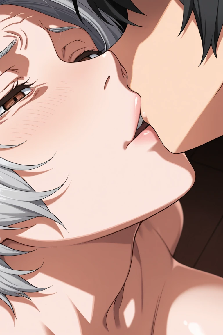 score_9, score_8_up, score_7_up, score_6_up, score_5_up, score_4_up, source_anime, 1girl, seras victoria, hellsing, nude, nude, red lips, short hair, blush, straight-on, in heat, aroused, naughty face, open mouth, purple tongue, plump lips, heavy breathing, upper body, face focus, (arms at sides), purple aura, dark aura, dark background, ((hearts)), steam cloud, sweaty, 1boy, large penis, long penis, testicles, penis awe, (penis over eyes), penis on face, foreskin, (phimosiale pubic hair, saliva drip, red lipstick, lipstick ring, lipstick mark