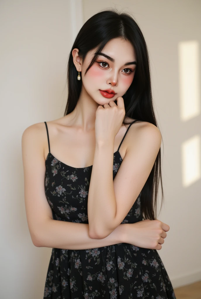 magnificent korean woman best quality, obra-prima, perfeita como Jennie Kim, rosto bonito, (Foto realista: 1.3), (pele altamente detalhada: 1.2), 8k HD, dslr, alta qualidade, high resolution, 4K, 8k, Best proportion, quatro dedos;, (realista: 1.3), bonito 1, a maior qualidade, a mulher Asian mais perfeita do mundo, surreal features so beautiful, nenhum defeito, (8k, Foto CRU, melhor qualidade, obra-prima: 1.2), (realista, foto-realista: 1.37), ultra-detalhado, ultra alta res, 1 , olhando para o espectador, belo rosto detalhado, beautiful lips, estreito, (cintura fina: 1.3), camisa, pele bonita detalhada, textura da pele, cabelo flutuante, professional lighting, magnificent woman, asian woman, mulher Asian mais linda do mundo, a mulher dos sonhos, Asian, Lulu Chen, beautiful chinese model, dilraba dilmurat, Qifenglin