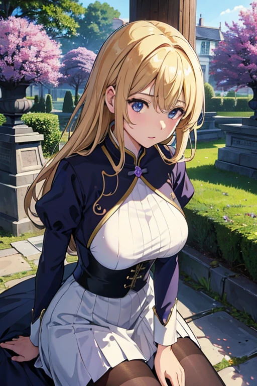 NSFW,((Illustration)),Violet Evergarden,1girl in,masturbation,Clothing ,((disheveled hair)), (Beautiful detailed eyes), Full body,Blue eyes, Beautiful, amazing, Detailed eyes, Soft lips, deadpan, cleavage, Looking at Viewer ,on the bed, isometric, (((Realistic))), Photorealistic, Blonde hair, (Green Gem Necklace), upright long one-piece dress ,scarf ,Violet_Evergarden,Blonde_hair, long_sleeves, bow ribbon, Blue_Eyes, Blonde public hair ,Jacket, white_Dress, hair_bow ribbon, long dress lift ,White lace panties,White garter belt ,anime key visual of elegant, Key Anime Art, key visual, Anime visuals of cute girls, Detailed key anime art, anime visual of a young woman, key anime visuals,(( NSFW grin)),crotch grab,Blonde public hair,nsfw with fingers in pussy,grabbing on breasts,Prone